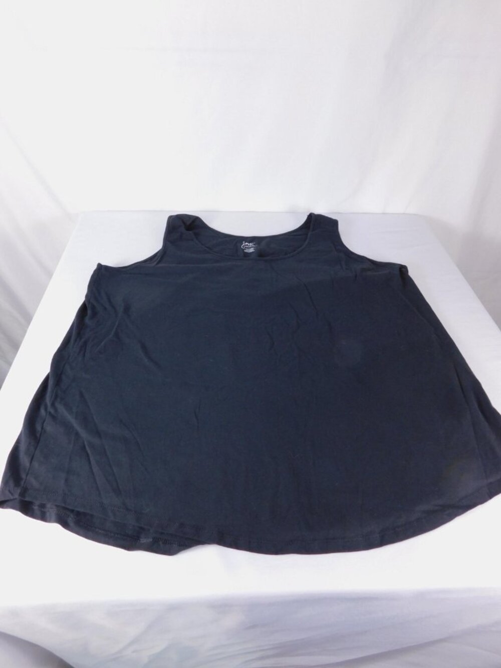 Just My Size Tank Womens 4X Black Scoop Neck 100% Cotton Tagless Basic Jersey